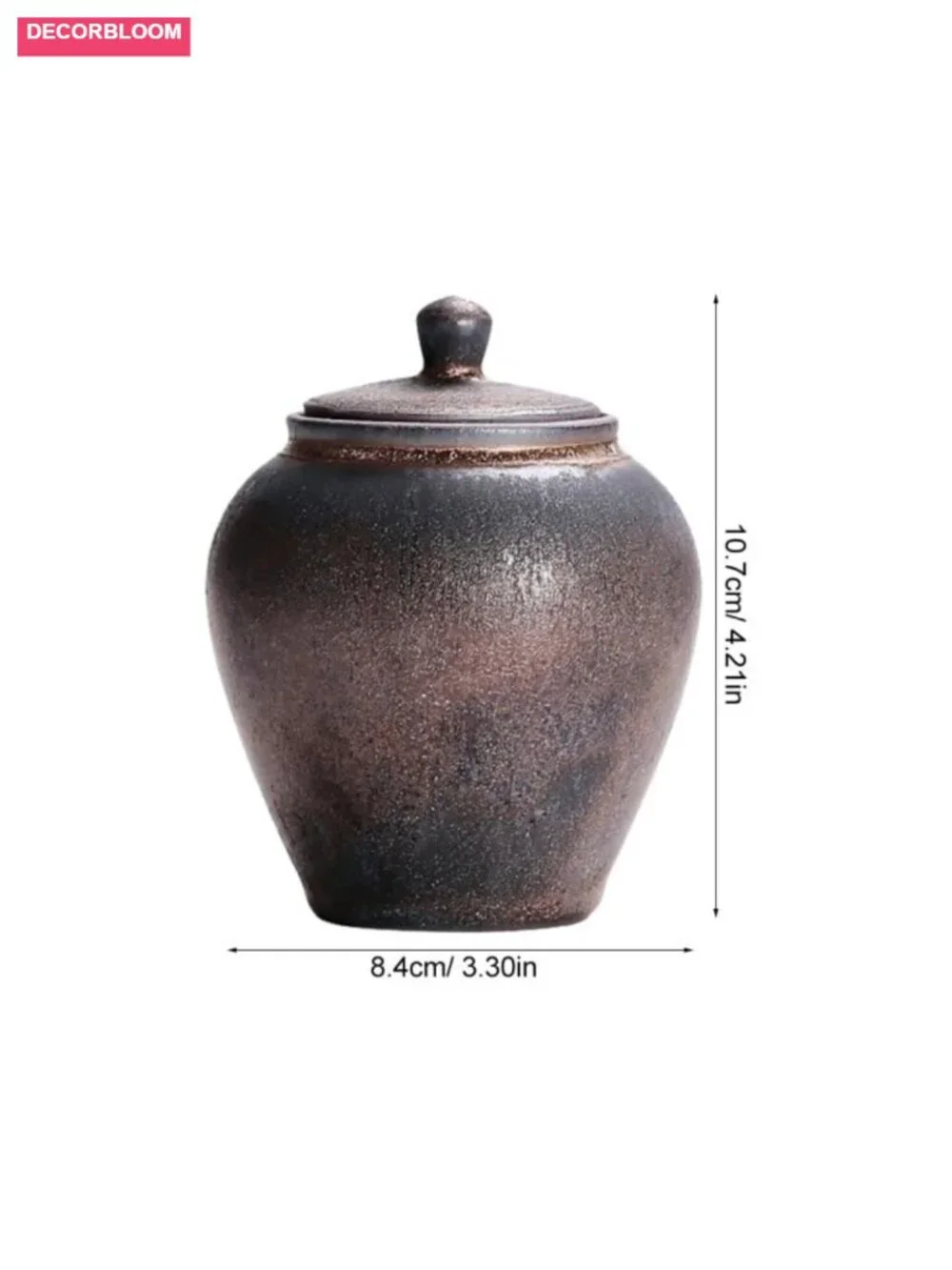 Ceramic Airtight Tea Jar Canister with Lid Food Storage Container